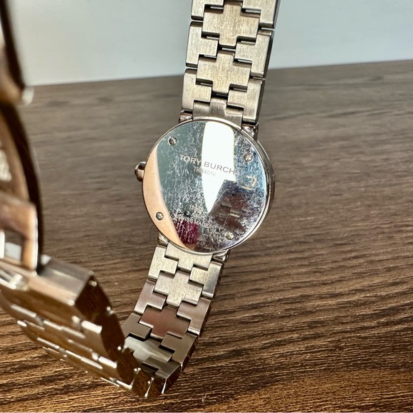Tory Burch Reva Stainless Steel Watch TRB4010 Navy/Silver - Picture 11 of 12